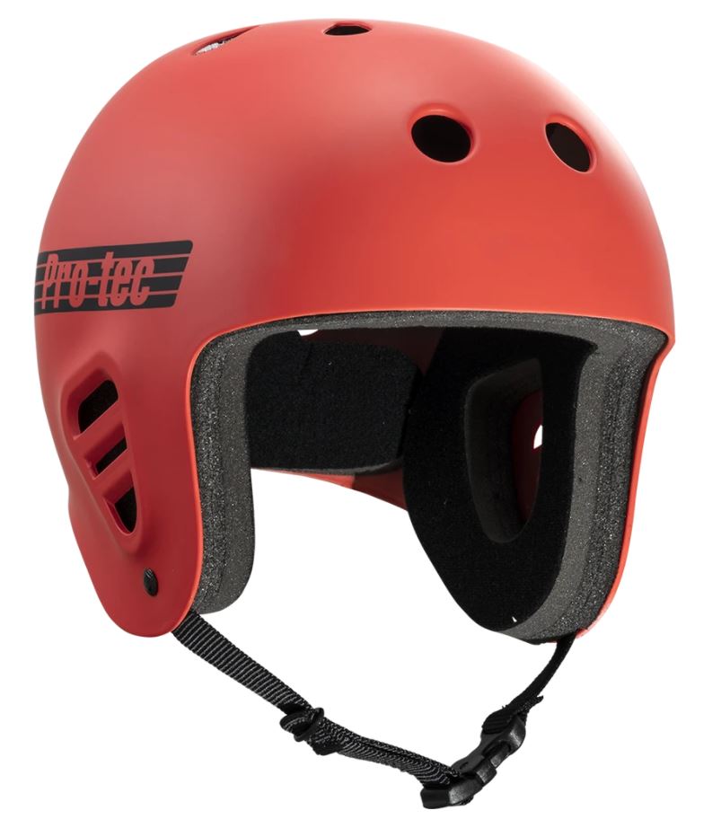Protec Helmet Full Cut Matte Bright Red