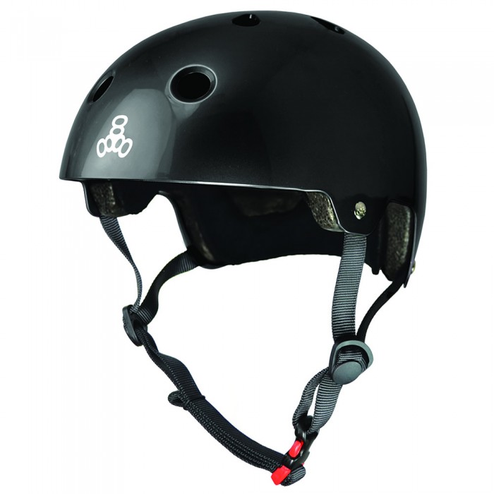 Triple 8 Helmet Black Gloss Dual Certified  S/M