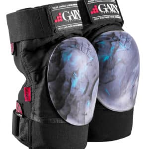 GAIN THE SHIELD knee pads, w. teal/blk swirl caps