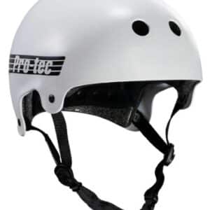Protec Helmet PRO - OLD SCHOOL CERT Gloss WHITE