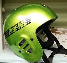 Protec Helmet Full Cut Cert Candy Green Flake