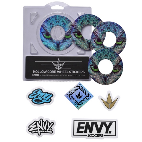 Envy Stickers 4 PK WH STK 110MM OWL - Scooter Stop