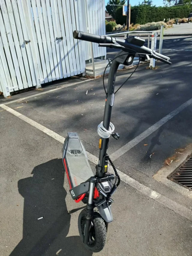 Contact us if you have any info. Would love to see this scooter returned. Valued customer of ours. I have serial number & info 😡

Can people please keep an eye out for my daughter's electric scooter? She does not have a car license and uses this to get to and from her job.  It was stolen from near Ningana sometime today. 🙏🤞🤞