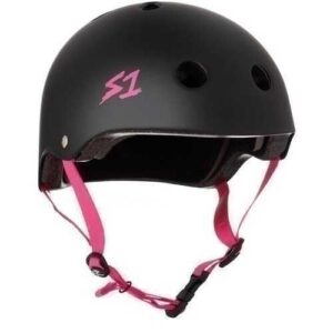 S-One Helmet Black Matte/Pink Straps