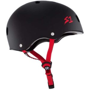 S-One Helmet Black Matte/Red Straps